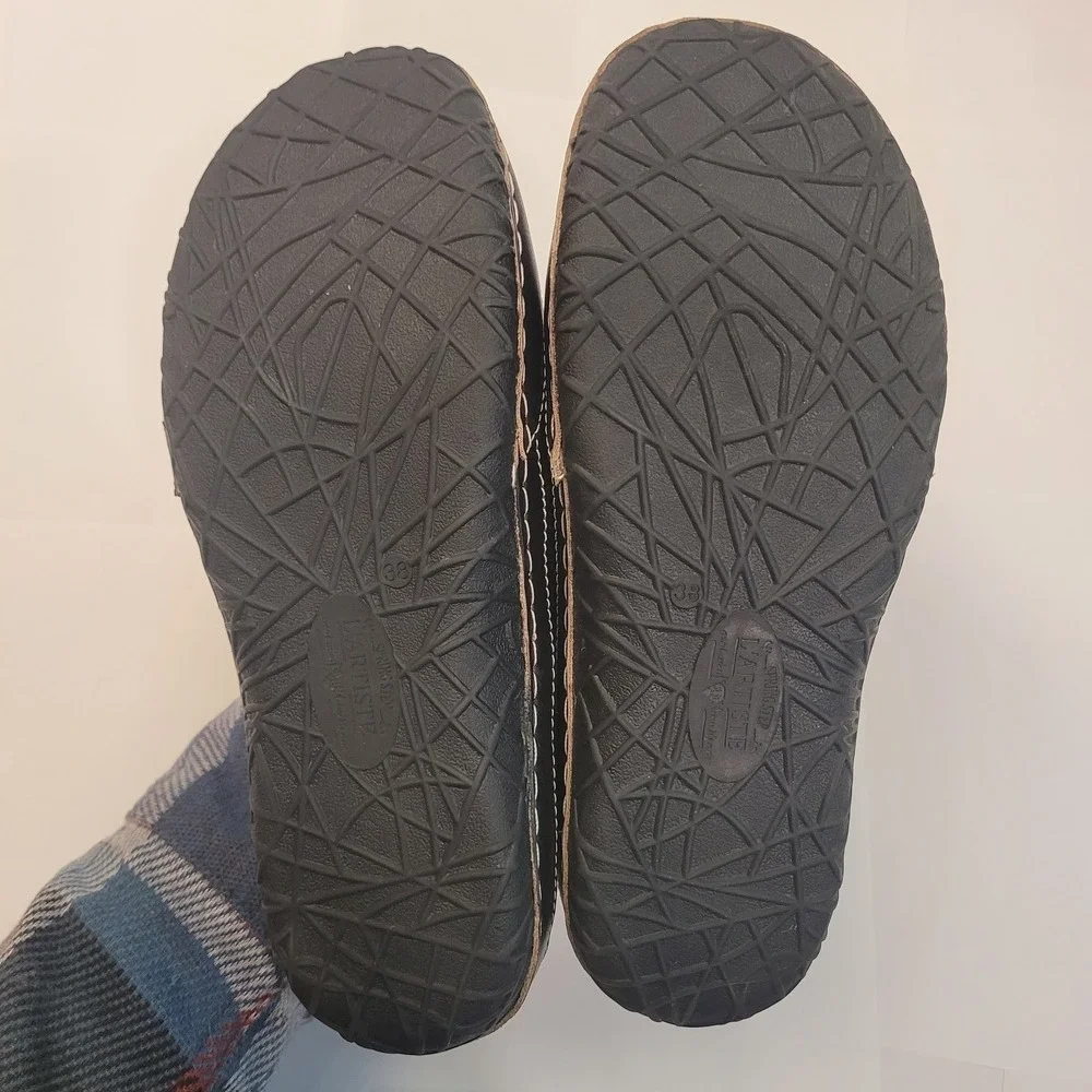 Spring Step L'Artiste Perforated Leather Slip-On Comfort Flats Brown Women's 7.5